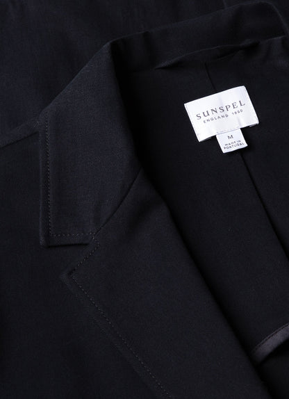 Mens Brushed Cotton Wool Blazer In Navy Mjac7135 Buaa