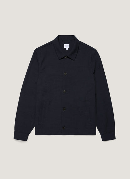 Mens Seersucker Jacket In Navy Mjac7180 Buaa