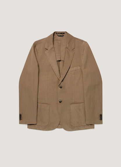 Mens Cotton Linen Blazer In Dark Cedar Mjac7220 Brgr