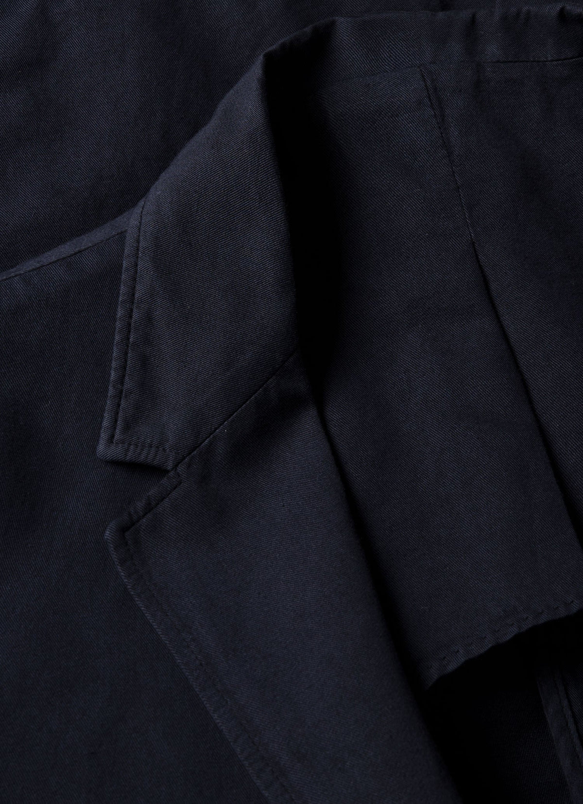 Mens Cotton Linen Unstructured Blazer In Navy Mjac7220 Buaa