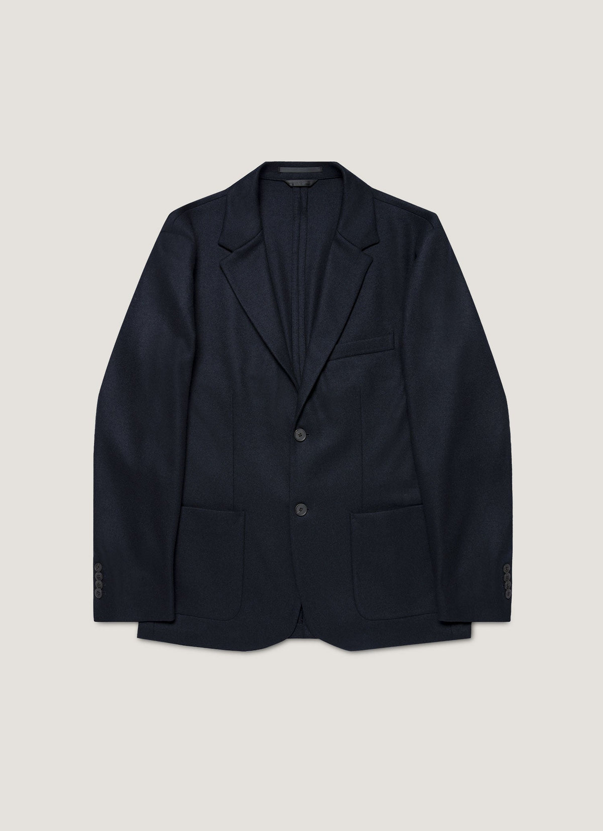 Mens Boiled Wool Blazer In Navy Mjac7192 Buaa