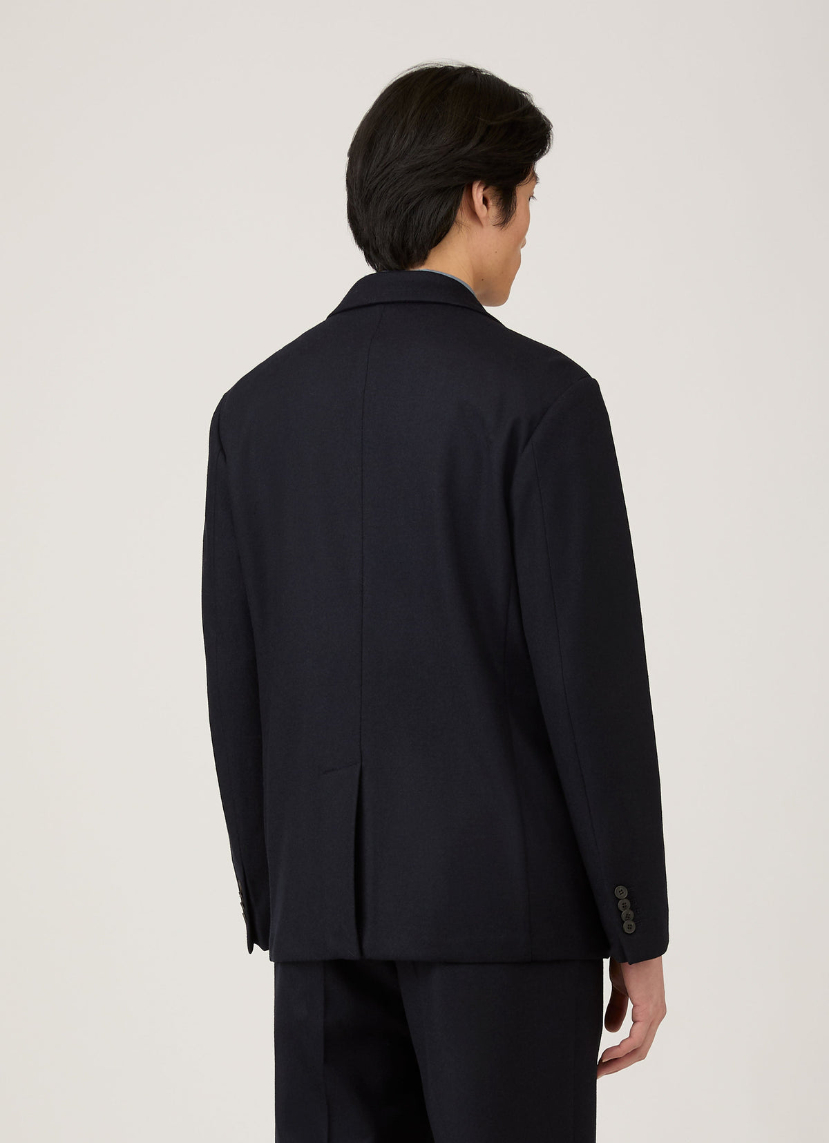 Mens Boiled Wool Blazer In Navy Mjac7192 Buaa