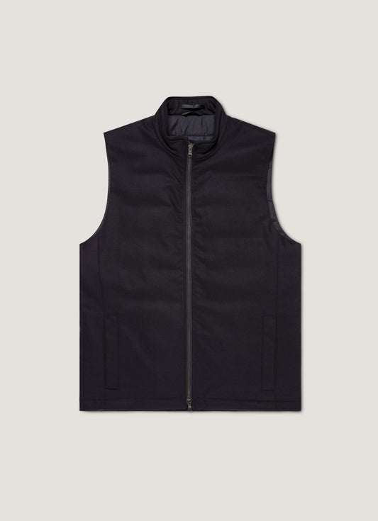 Mens Wool Cashmere Gilet In Navy Mjac7199 Buaa