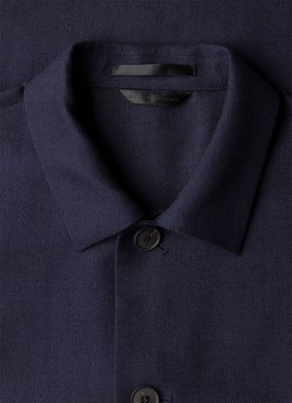 Mens Wool Twill Jacket In Navy Mjac7201 Buaa