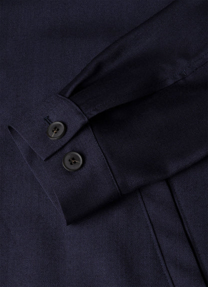 Mens Wool Twill Jacket In Navy Mjac7201 Buaa