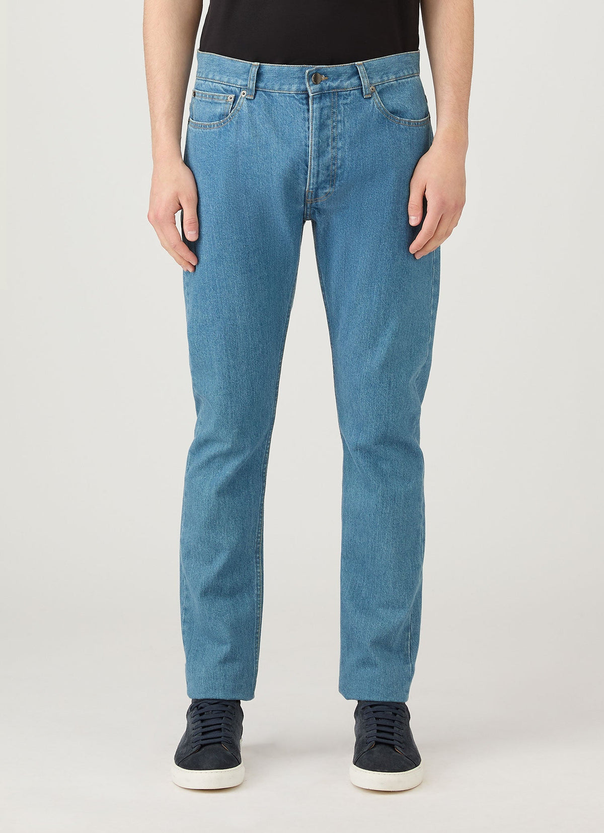 Mens Slim Fit Jean Denim Mid Wash