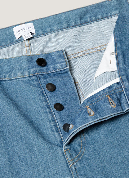 Mens Slim Fit Jean Denim Mid Wash