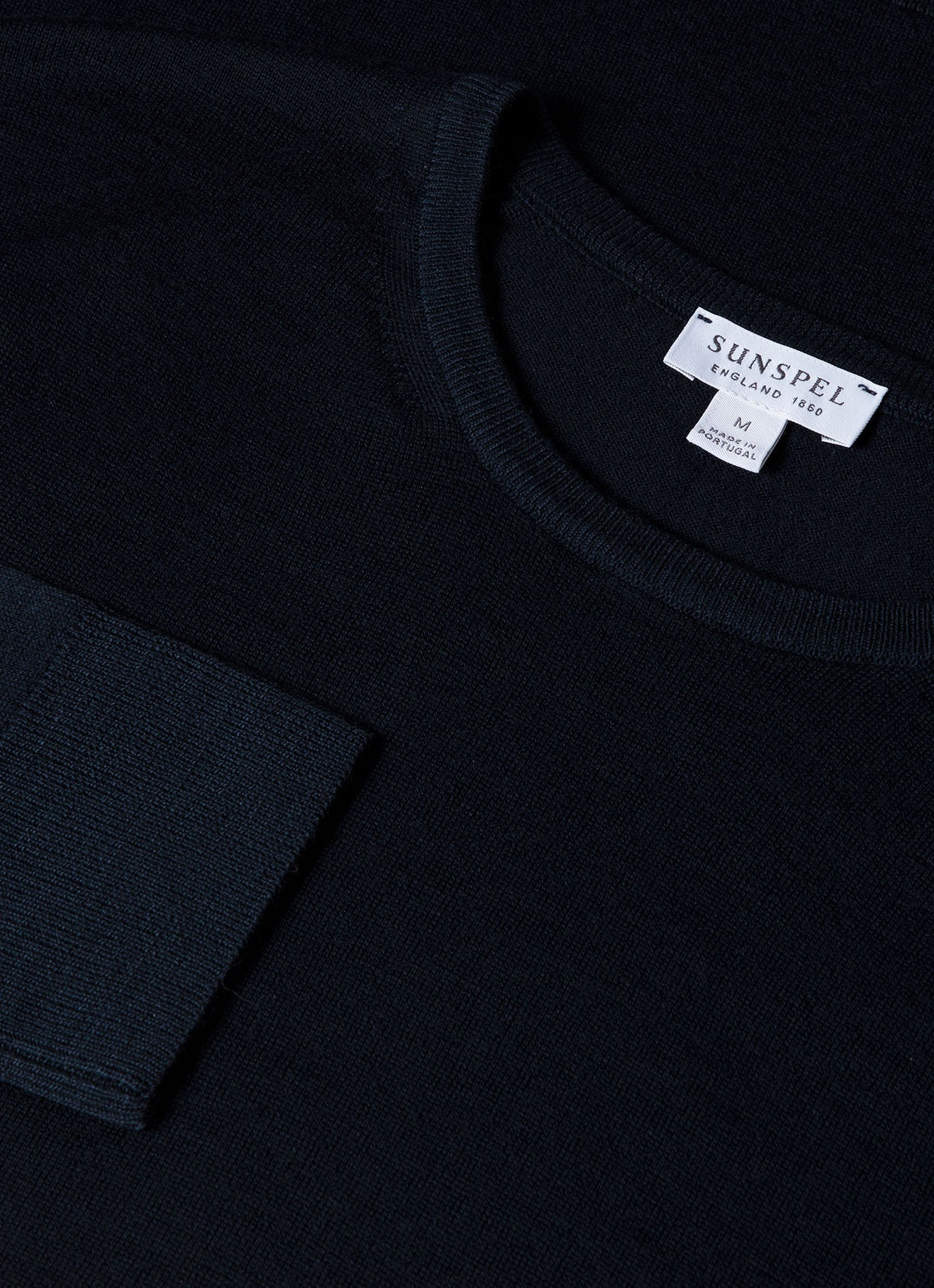 Mens Fine Merino Wool Jumper Light Navy Mjum8058