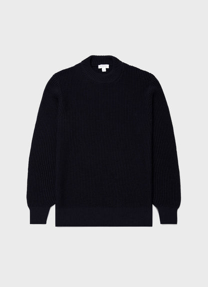 Mens Mariner Mock Neck Jumper In Light Navy Mjum8250 Buaf