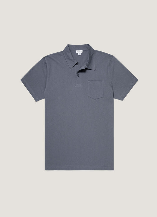 Mens Riviera Polo Shirt In Slate Blue Mpol1026 Buua