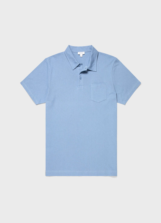 Mens Riviera Polo Shirt In Cornflower Mpol1026 Buva