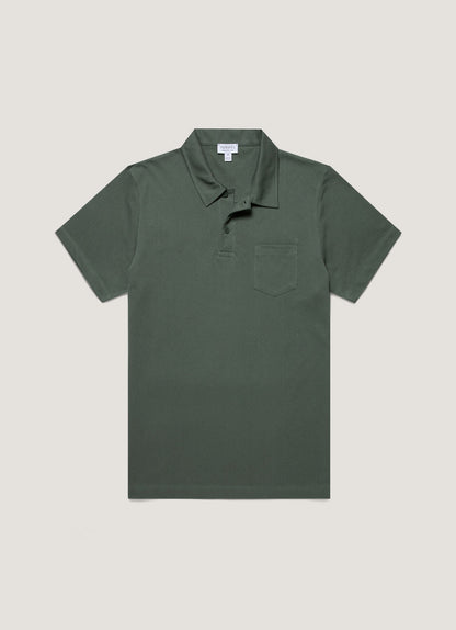 Mens Riviera Polo Shirt In Dusk Green Mpol1026 Gnij