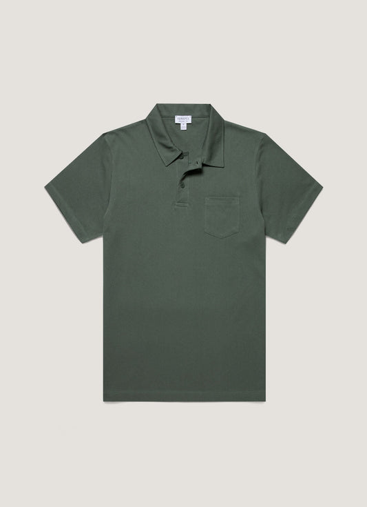 Mens Riviera Polo Shirt In Dusk Green Mpol1026 Gnij