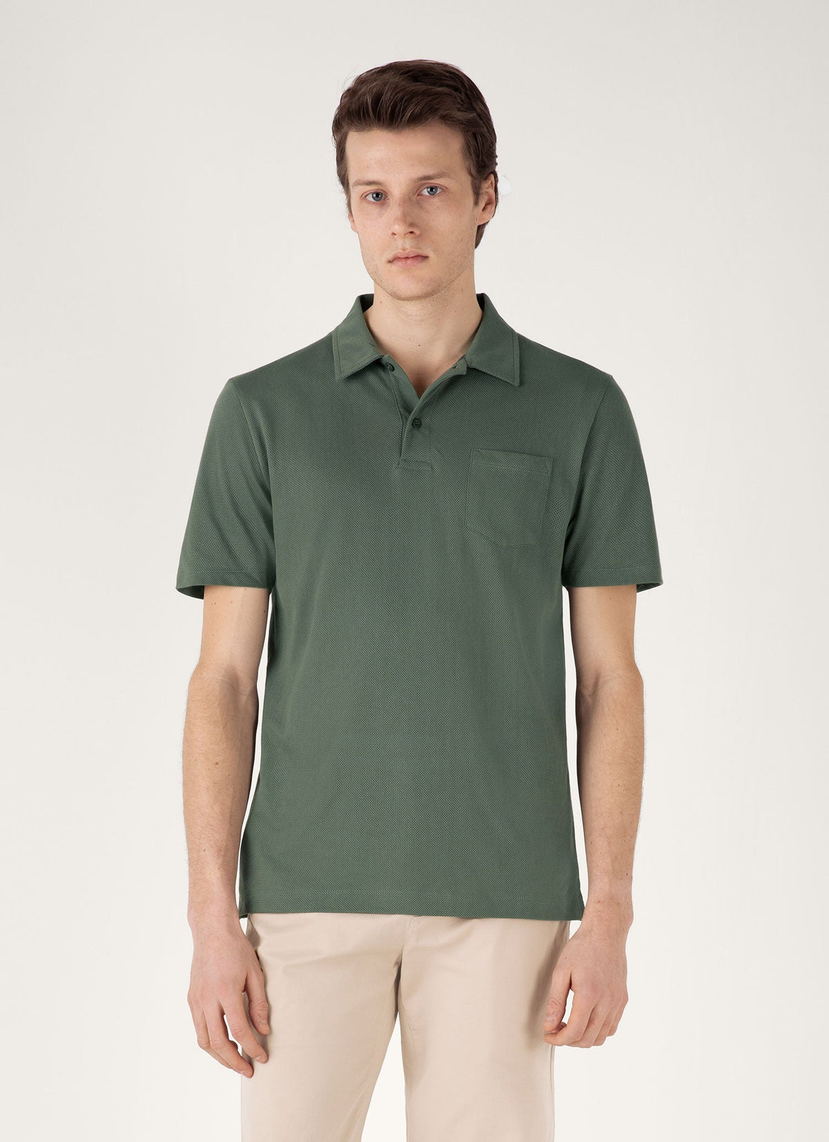 Mens Riviera Polo Shirt In Dusk Green Mpol1026 Gnij