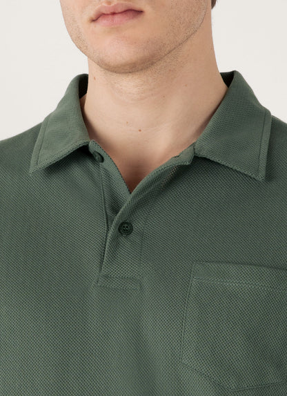 Mens Riviera Polo Shirt In Dusk Green Mpol1026 Gnij