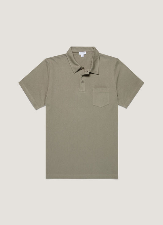 Mens Riviera Polo Shirt In Fossil Grey Mpol1026 Gyfj
