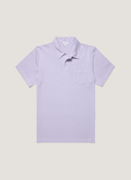 Mens Riviera Polo Shirt In Pale Lilac Mpol1026 Prax