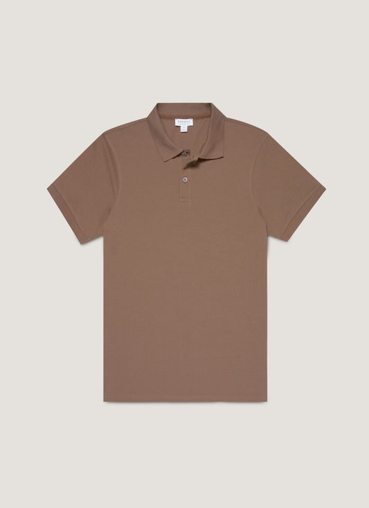 Mens Pique Polo Shirt In Bark Mpol1028 Brgc