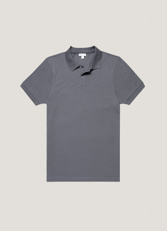 Mens Pique Polo Shirt In Slate Blue Mpol1028 Buua