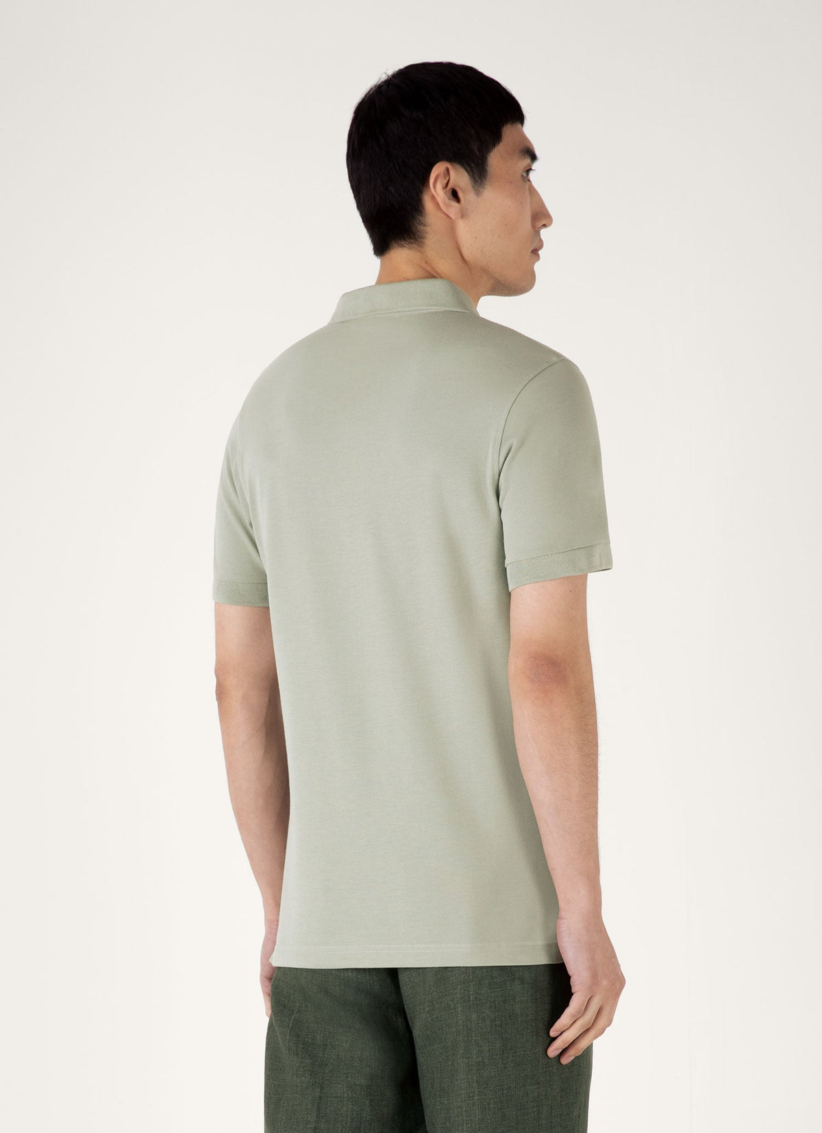 Mens Pique Polo Shirt In Pastel Green Mpol1028 Gnii