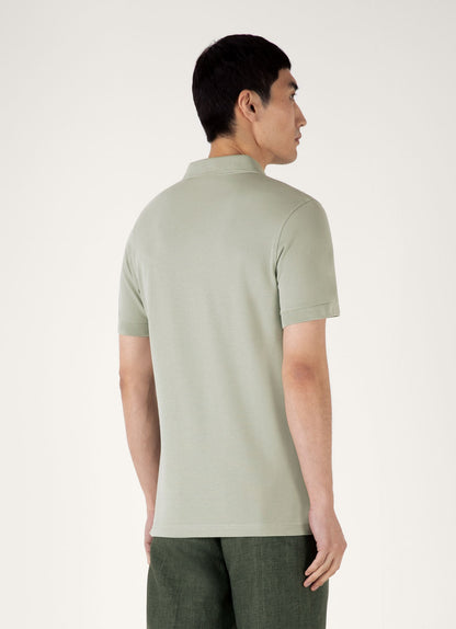 Mens Pique Polo Shirt In Pastel Green Mpol1028 Gnii
