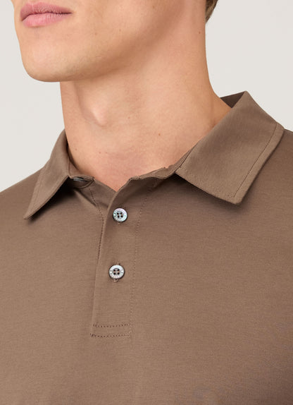 Mens Classic Jersey Polo Shirt In Bark Mpol1052 Brgc
