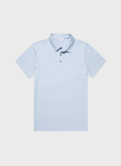 Mens Classic Jersey Polo Shirt In Blue Mist Mpol1052 Buvq