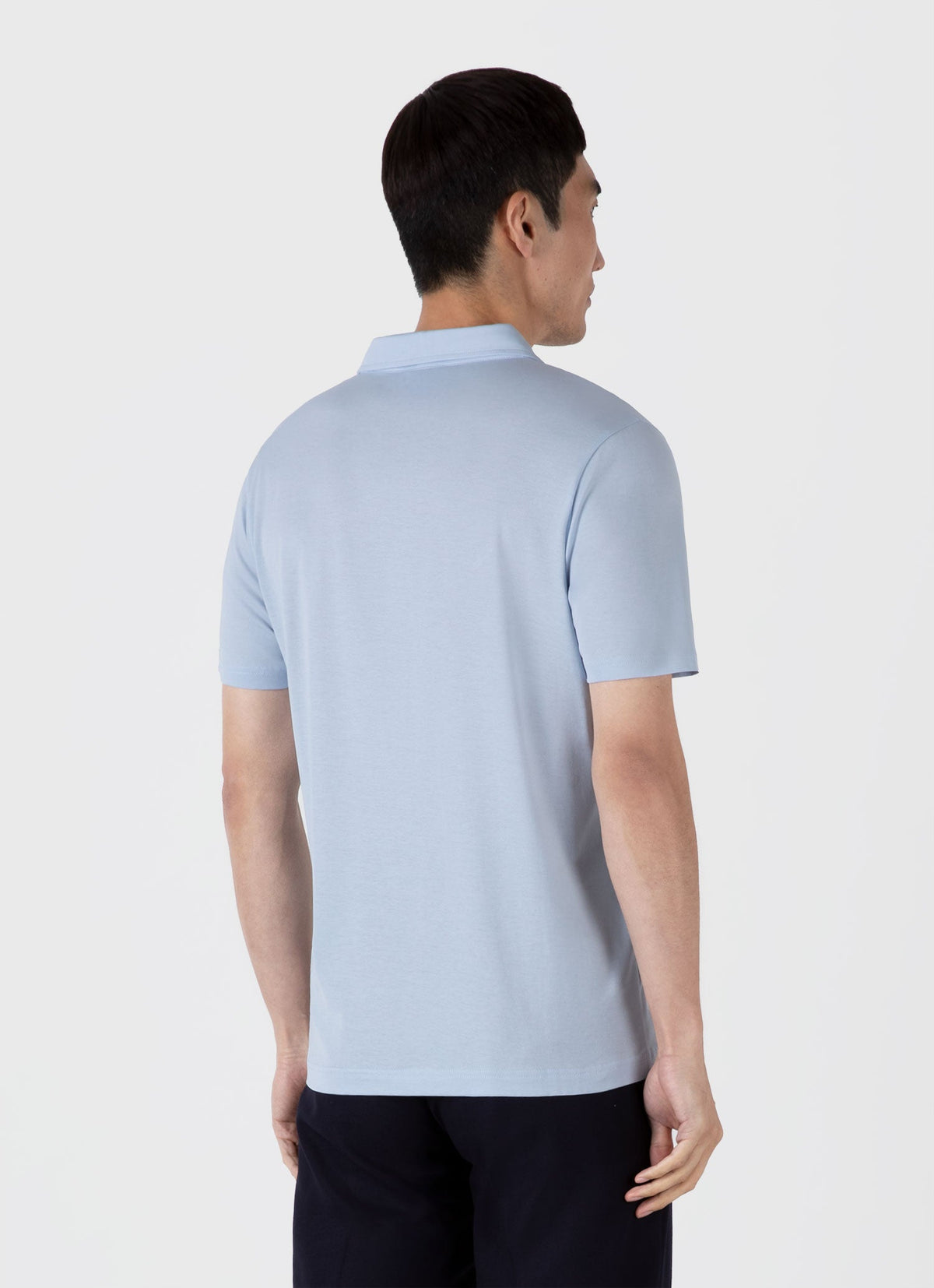 Mens Classic Jersey Polo Shirt In Blue Mist Mpol1052 Buvq
