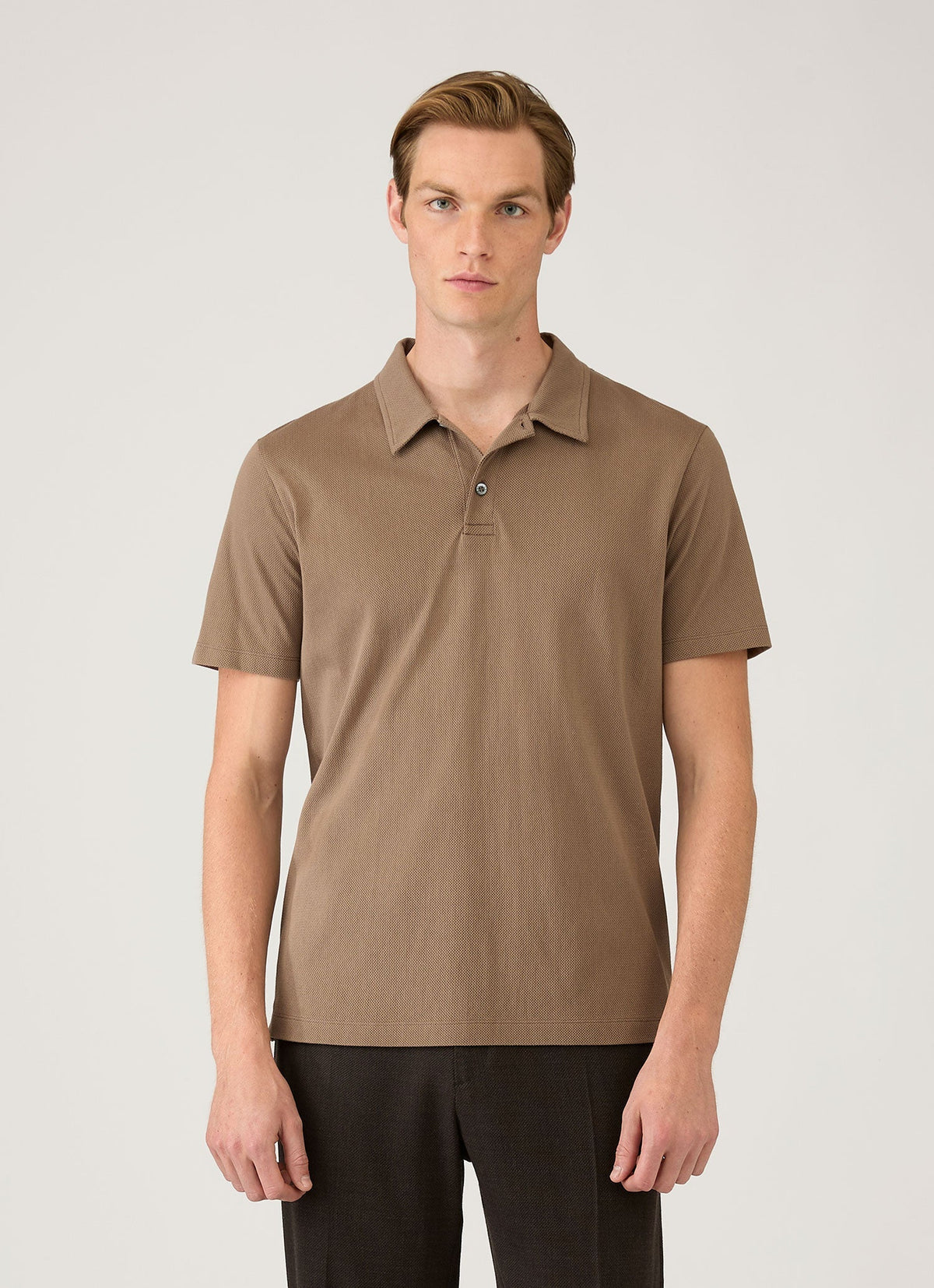 Mens Regular Fit Riviera Polo Shirt In Dark Cedar Mpol1076 Brgr