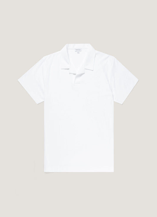 Mens Towelling Polo Shirt In White Mpol1574 Whaa