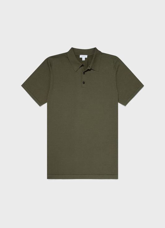 Mens Sea Island Cotton Polo Shirt In Hunter Green Mpol8090 Gngc
