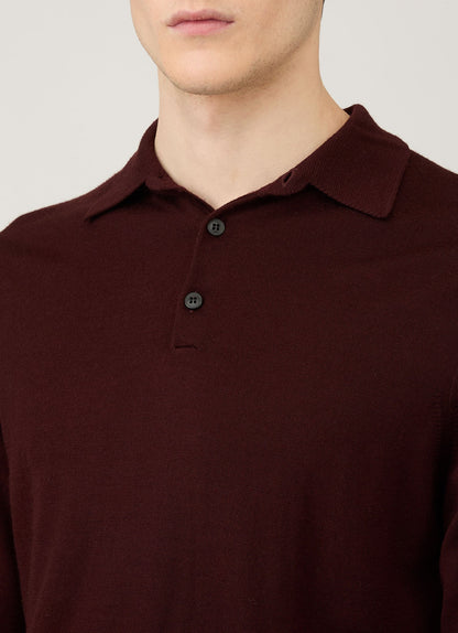 Mens Extra Fine Merino Polo Shirt In Bakelite Mpol8092 Rdel