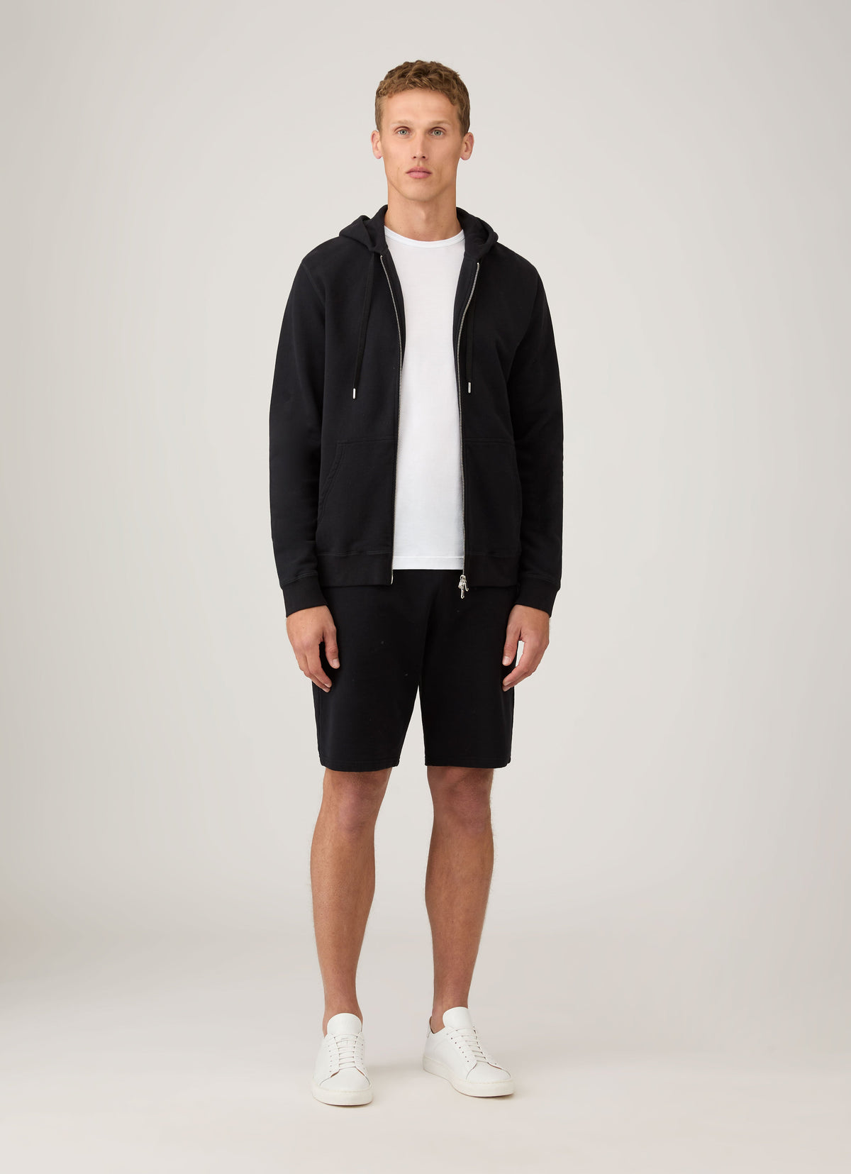 Mens Cotton Loopback Shorts Black Mshr1519