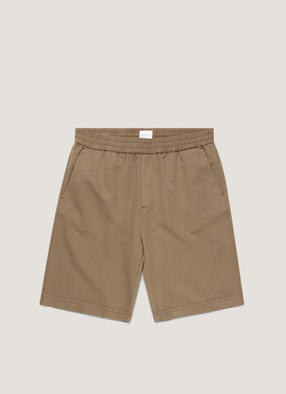 Mens Cotton Linen Drawstring Shorts In Dark Cedar Mshr3519 Brgr