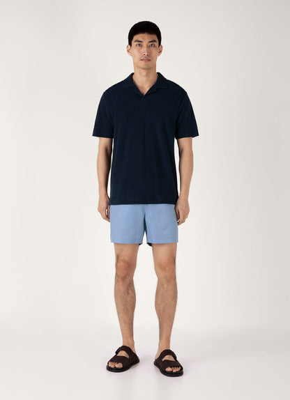 Mens Drawstring Swim Shorts In Vintage Blue Mshr3705 Buwb
