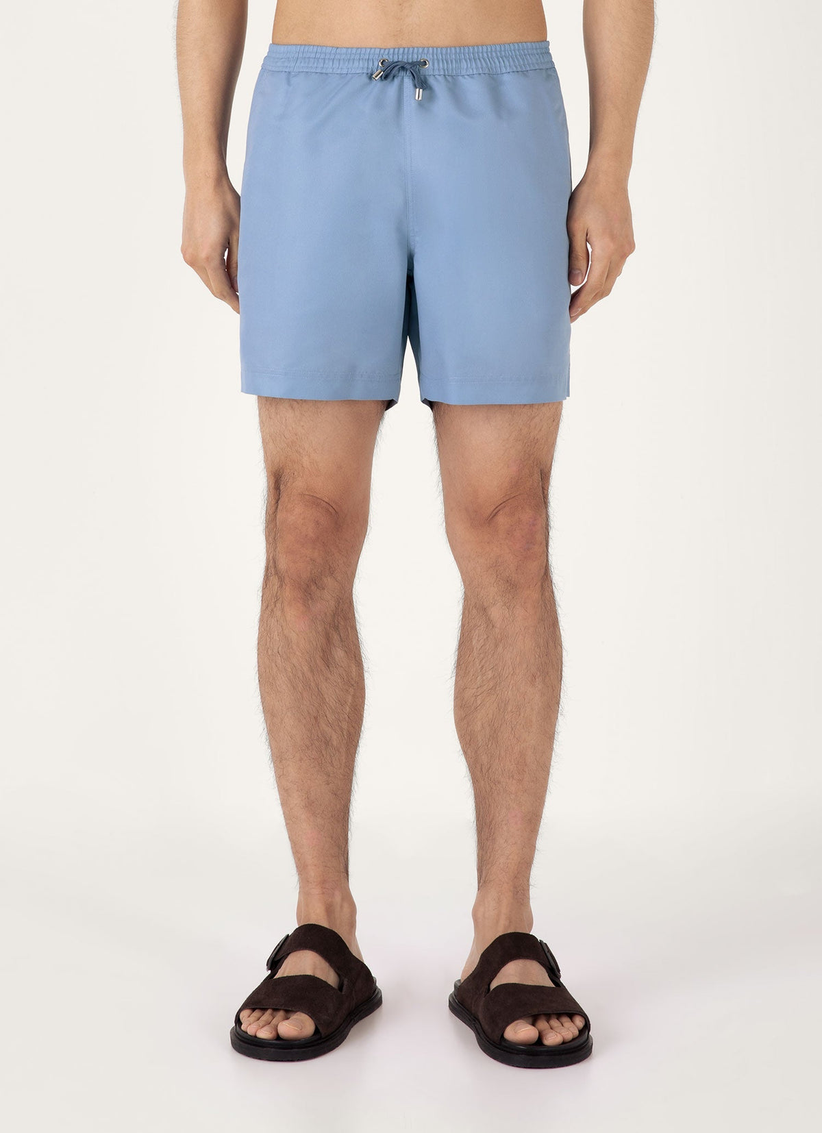 Mens Drawstring Swim Shorts In Vintage Blue Mshr3705 Buwb