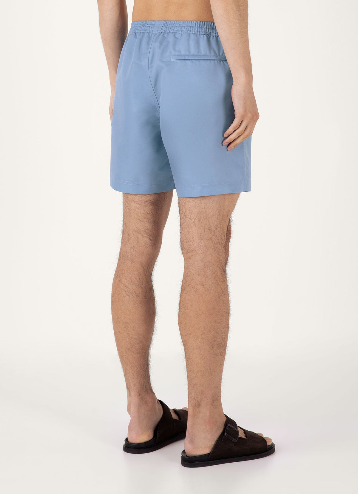 Mens Drawstring Swim Shorts In Vintage Blue Mshr3705 Buwb