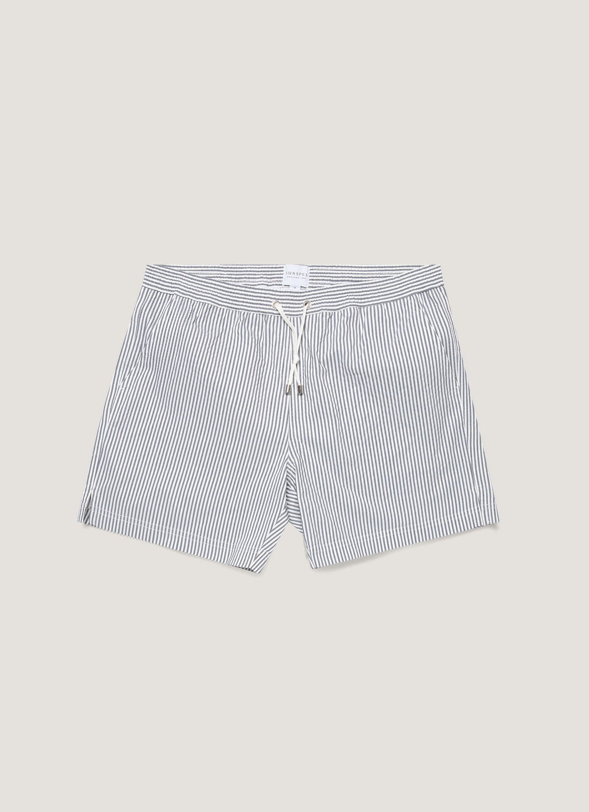 Mens Drawstring Swim Shorts In Navy White Mshr3705S Stnp