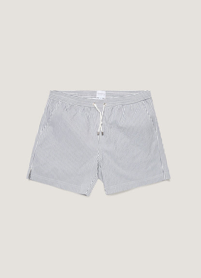 Mens Drawstring Swim Shorts In Navy White Mshr3705S Stnp