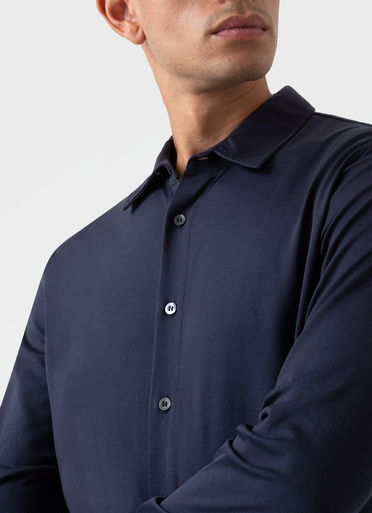 Ls Jersey Shirt In Navy
