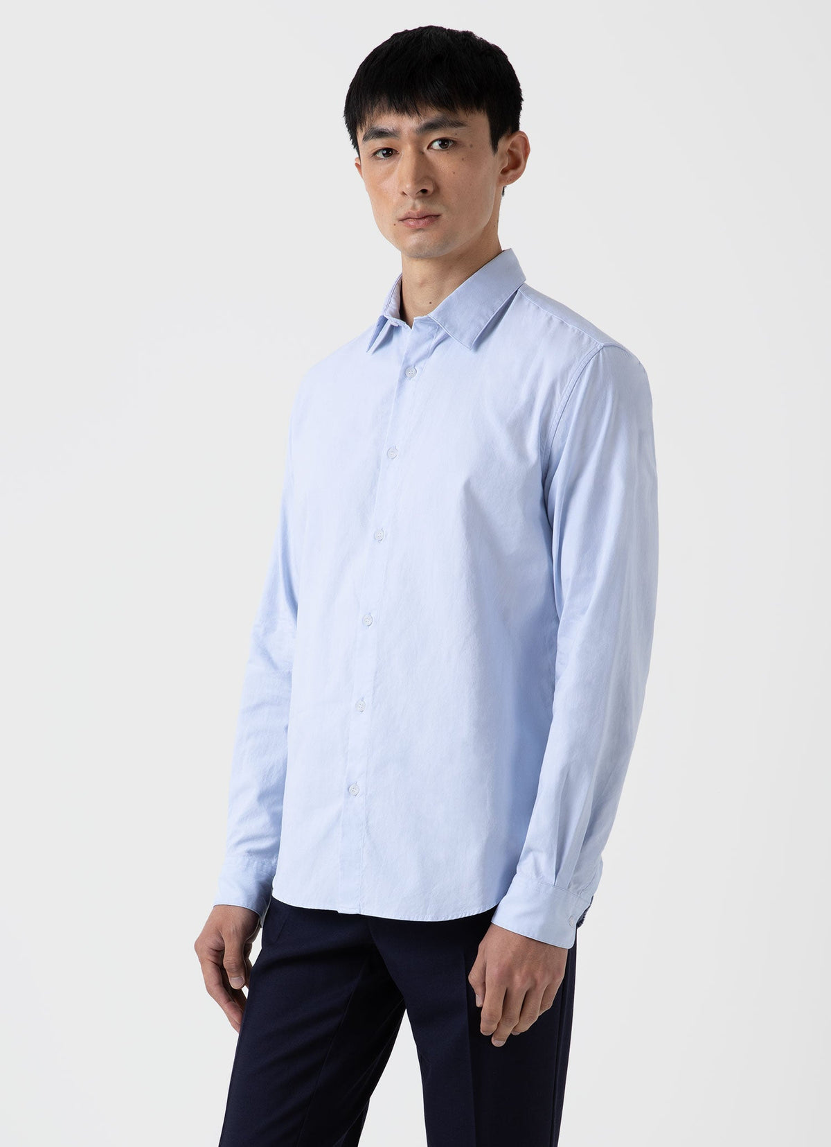 Men S Oxford Shirt In Light Blue Oxford Yarn Dyed Msht2057 Bued