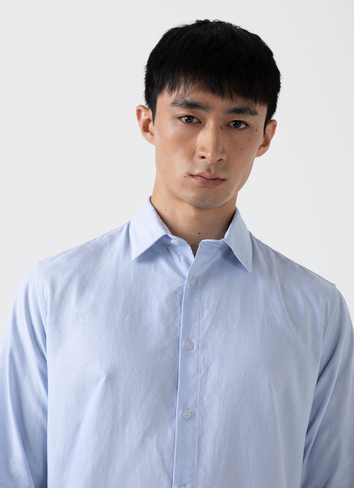 Men S Oxford Shirt In Light Blue Oxford Yarn Dyed Msht2057 Bued