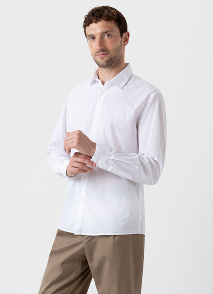 Men S Lightweight Poplin Shirt In White Msht2059 Whaa