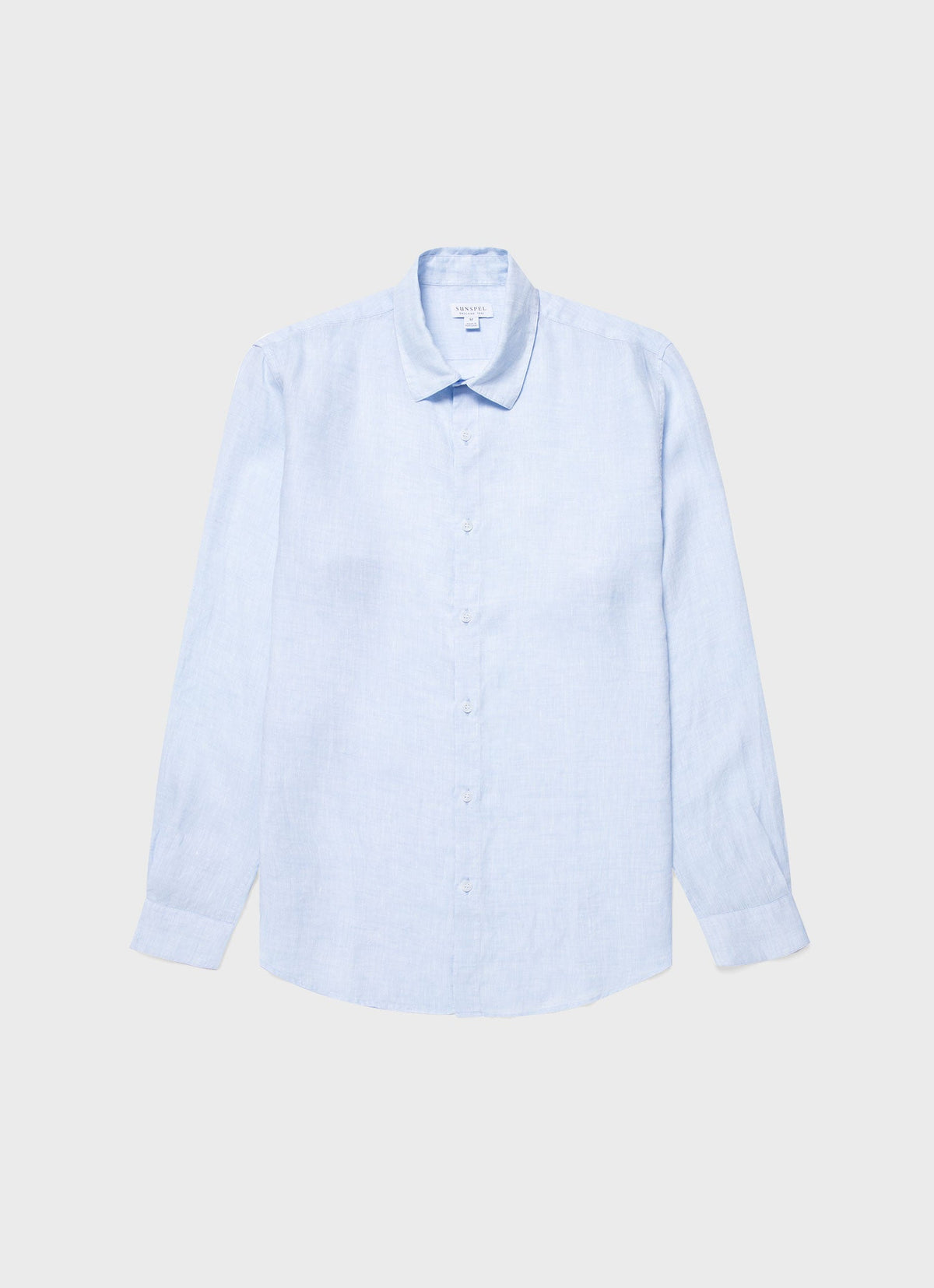 Mens Linen Shirt In Light Blue Msht2106 Buus