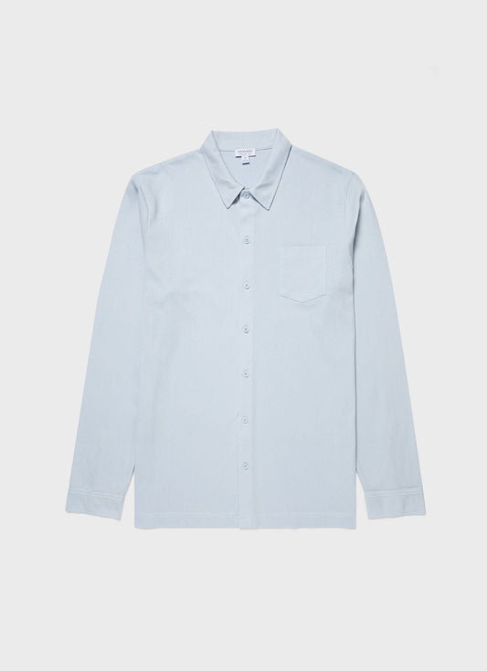 Mens Riviera Shirt In Light Blue Msht2072 Buud