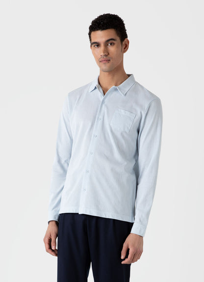 Mens Riviera Shirt In Light Blue Msht2072 Buud