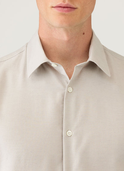 Mens Cotton Cashmere Shirt In Ash Msht2120 Gyfi