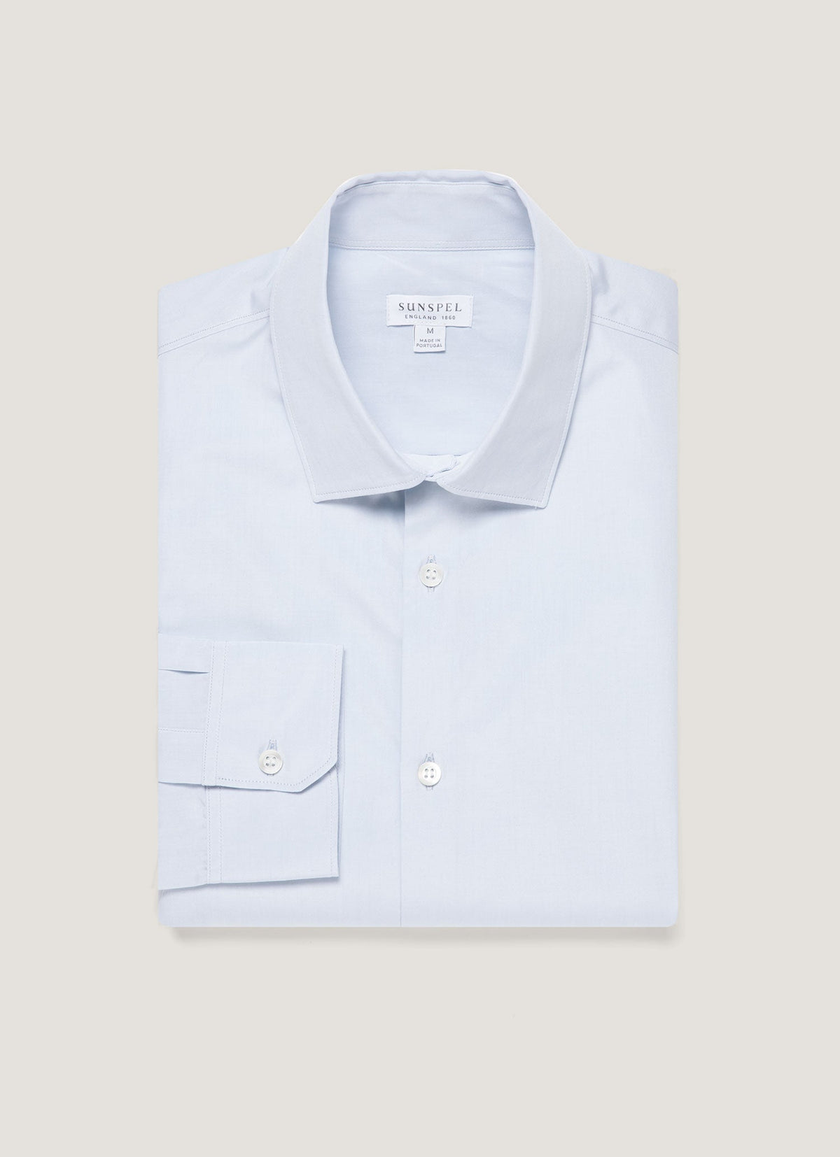 Mens Sea Island Cotton Shirt In Light Blue Msht2122 Bugz