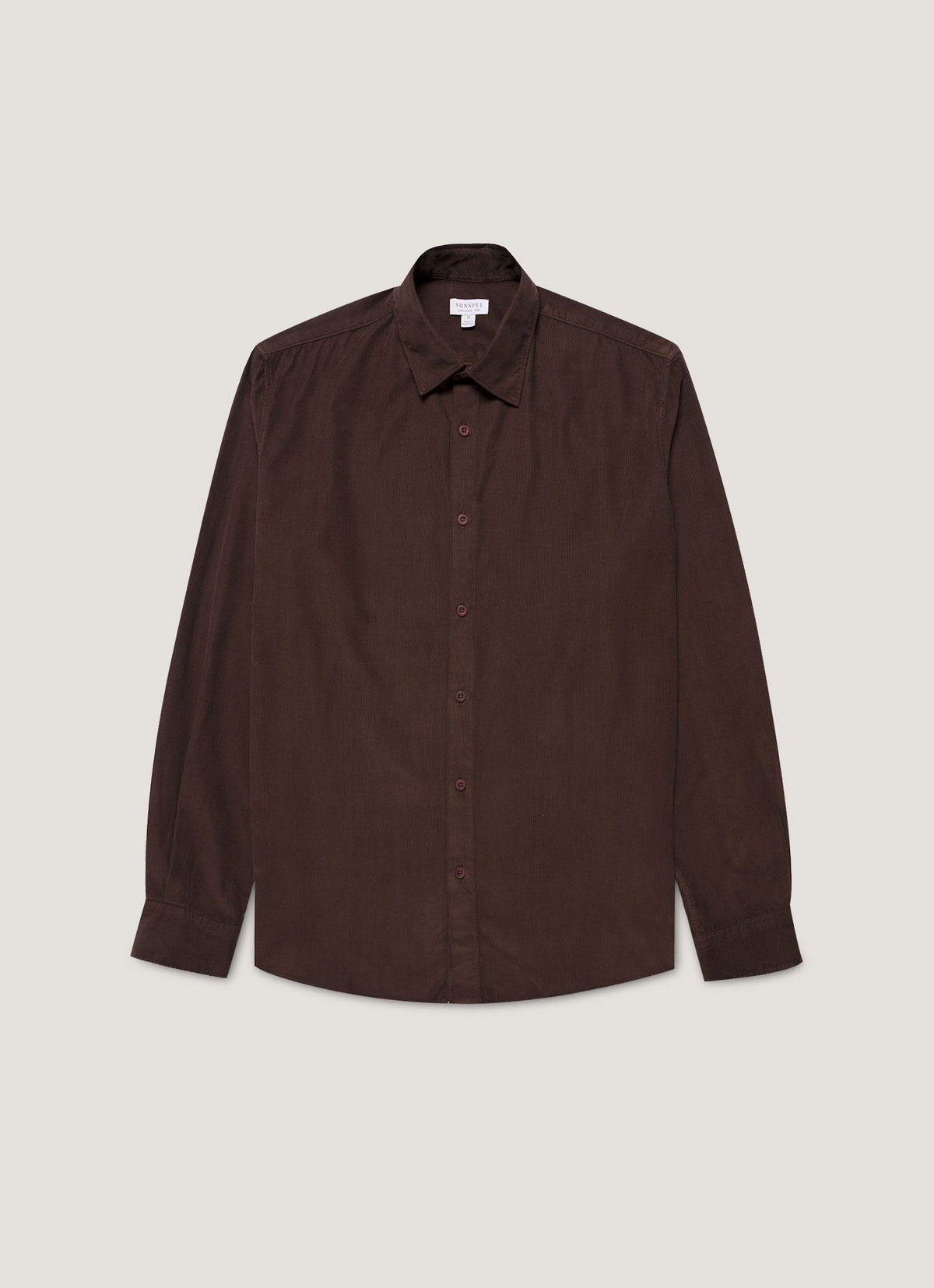 Mens Fine Cord Shirt In Truffle Msht2130 Brgd