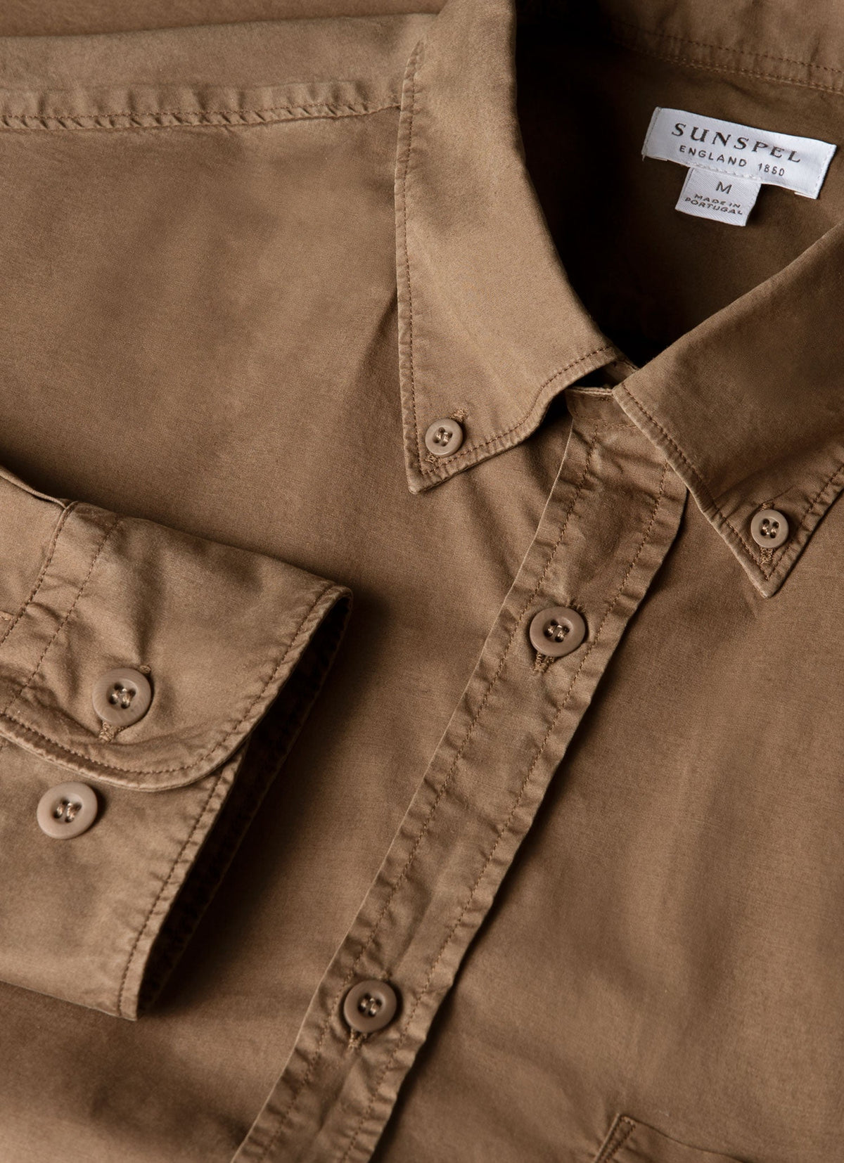 Mens Button Down Poplin Shirt In Dark Cedar Msht2148 Brgr